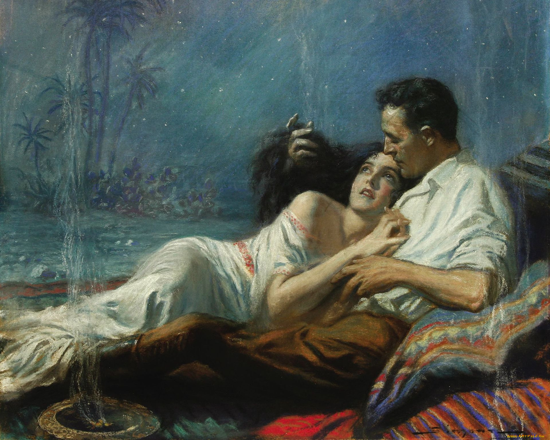 Разговор любовники. Романтика в картинах художников. Мужчина и женщина живопись. Картина "любовь". Страсть живопись.
